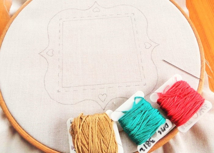 DIY Embroidery Hoop With A Photo (including a free pattern for the frame) at Jennifer Grace Creates
