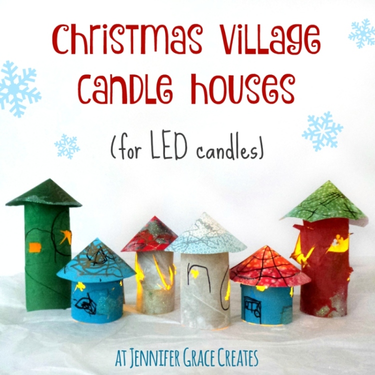 Christmas Village Candle Houses (for LED candles) at Jennifer Grace Creates
